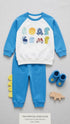Boys Blue Dino Cotton Fleece Tracksuit for 2–8 Years