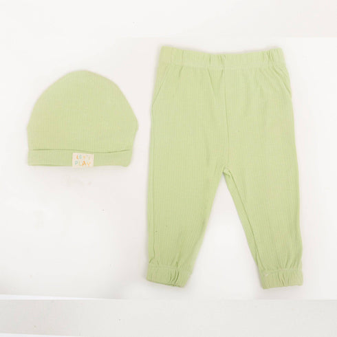 Infants 3Pc Set Bodysuit With Trouser & Cap 15986