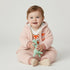 Infants 3Pc Suit Puffer Hoodie With Cotton Bodysuit & Trouser For Winter Set 17182