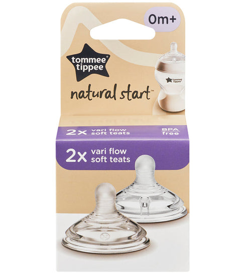 Tommee Tippee Natural Start Vary Flow Soft Teat 2-PK 0M+ - 423960