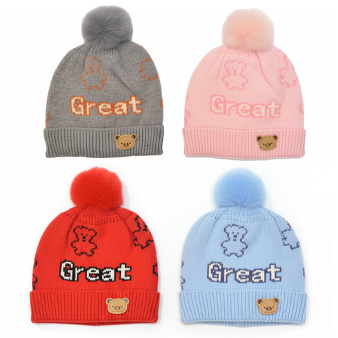 Cozy Woolen Caps for Kids 17100