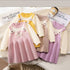 Baby Girls Formal Purple Wool Frock For Winter 17325