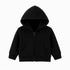 Kids Cozy Classic Black Fleece Zip Up Hoodie 17270