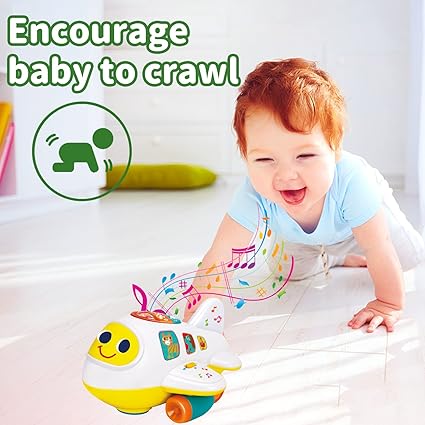 Baby Toys Early Learning Airplane Crawling Toy with Light & Music 15769
