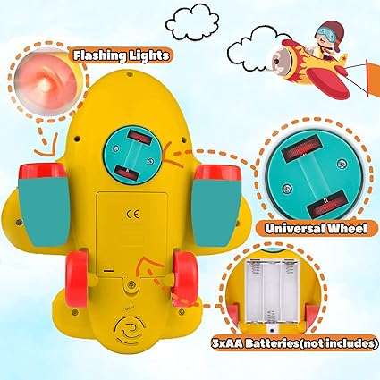 Baby Toys Early Learning Airplane Crawling Toy with Light & Music 15769