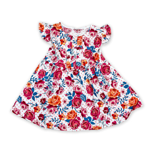 Girls Casual Wear Floral Cotton Frock 16303