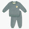 Winter Puffer Fleece 2Pc Suit Set Sweater With Trouser 16710