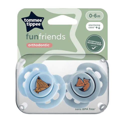 Tommee Tippee Fun Soothers Pack Of 2 0-6M - 433357