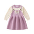 Baby Girls Formal Purple Wool Frock For Winter 17325