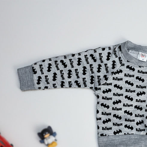 Nexteen Kids Exclusive 2Pc Suit Terry Shirt Long Sleeves & Touser Set 17110 Batman