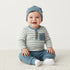 Baby Boys Exclusive Winter Suit Set Terry Bodysuit Full Sleeves With Fleece Cap & Fleece Trouser 17456