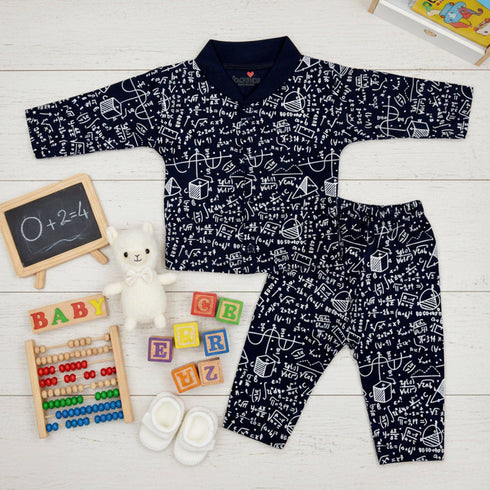 Basics Infants Night Suit -NB to 6Years Geometrical Printed 16670