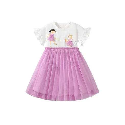 Baby Adorable Girls Hot Summer Little Princess Frilled Cotton Net Frock 16388