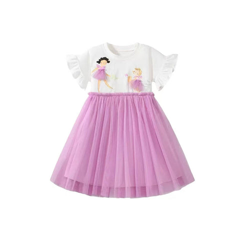 Baby Adorable Girls Hot Summer Little Princess Frilled Cotton Net Frock 16388