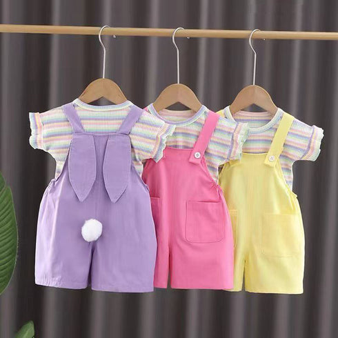 Baby Girls Comfy Dangri Set 16350