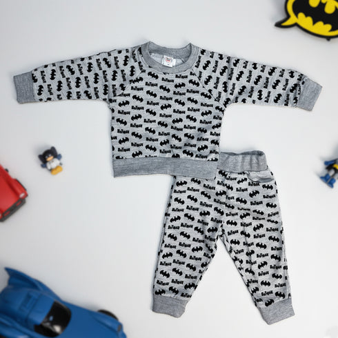 Nexteen Kids Exclusive 2Pc Suit Terry Shirt Long Sleeves & Touser Set 17110 Batman