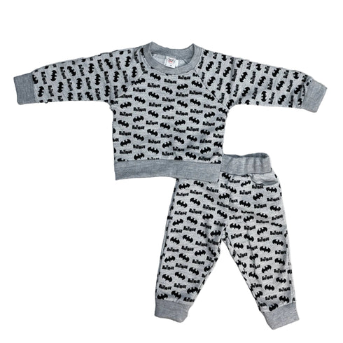 Nexteen Kids Exclusive 2Pc Suit Terry Shirt Long Sleeves & Touser Set 17110 Batman