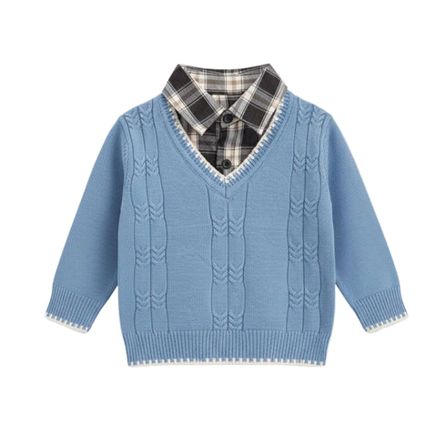 Toddler Boys Soft Wool Formal Sweater 17327