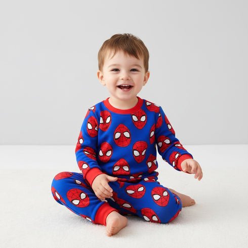 Spider Man Character Fleece Pajama Suit Full Sleeves T-Shirt & Trouser 16732