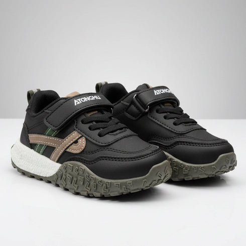 Casual Chunky Sneakers With Laces Stickon Warm And Comfortable Walking Shoes 16881