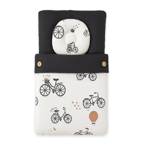 Baby Basics Cozy Snug Printed Carrynest With Head Pillow - Bicycles 16533