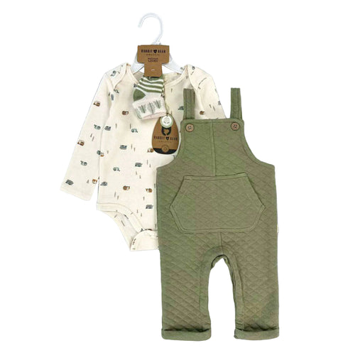 Baby Boys Dangri Suit Bodysuit With Dungaree & Pair Of Socks 16830