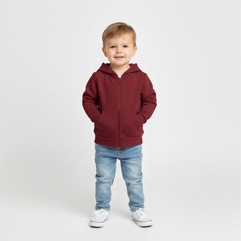 Kids Cozy Classic Black Fleece Zip Up Hoodie 17270