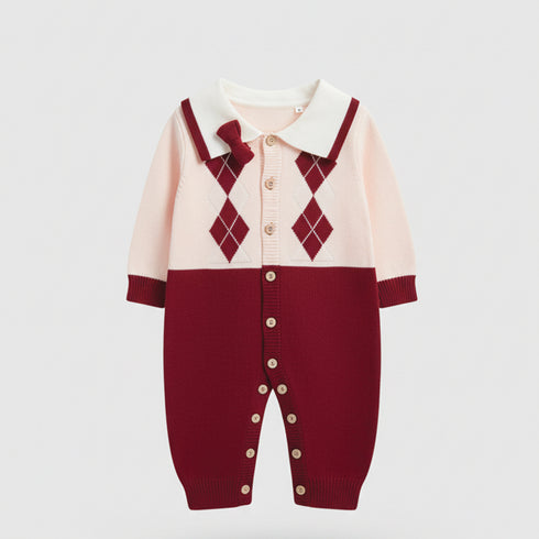Infants Wool Formal Romper For Winter 17332