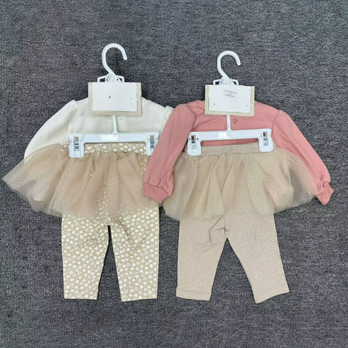 3Pc Suit Set Fleece Sweatshirt With Skirt Trouser 17430