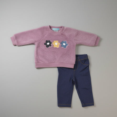 Girls Winter 2Pc Suit Puffer Sweater & Trouser 16807