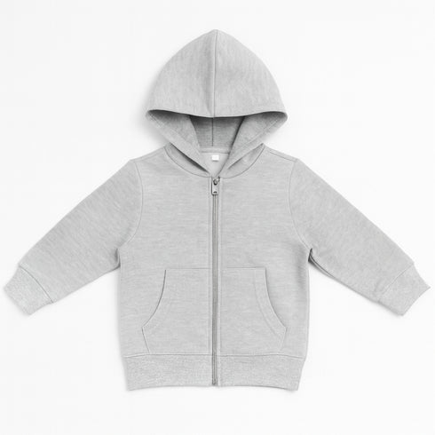 Kids Cozy Classic Black Fleece Zip Up Hoodie 17270