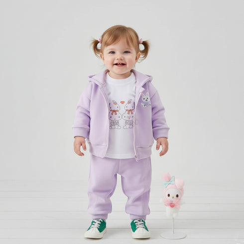 Girls Winter 2Pc Suit Hoodie With Trouser 17335