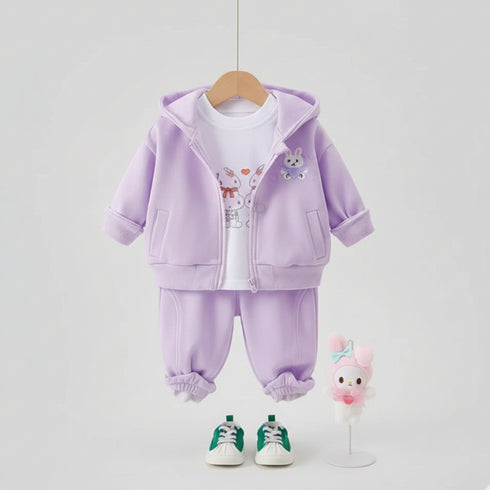 Girls Winter 2Pc Suit Hoodie With Trouser 17335