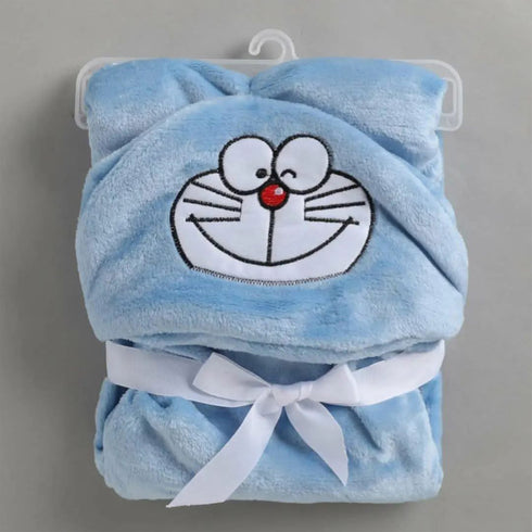 Infants Soft Hooded Character Blanket Doremon 17076