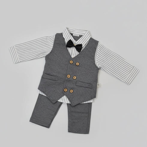 Exclusive Formal Suit Shirt With Waist Coat & Pants Set 16800