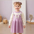 Baby Girls Formal Purple Wool Frock For Winter 17325