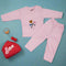 Basics Baby Pink Roundneck Shirt With Trouser Baby Night Suit -NB to 2Years  14991
