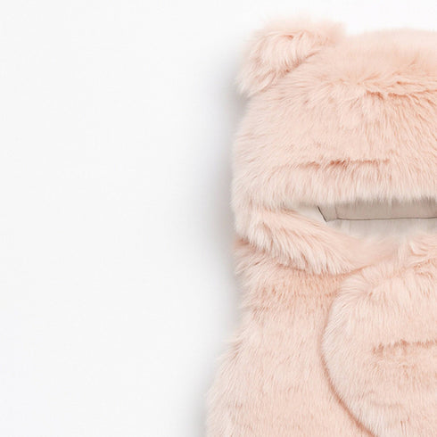 Baby Basics Cozy Snug Pink Furry Hooded Carrynest 17139