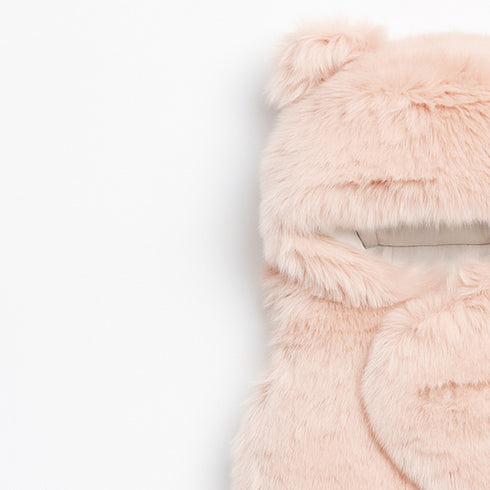 Baby Basics Cozy Snug Pink Furry Hooded Carrynest 17139