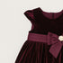 Baby Girls Frilled Velvet Burgundy Party Frock 17321