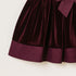 Baby Girls Frilled Velvet Burgundy Party Frock 17321