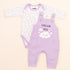 Basics Baby Girls 2pc Suit Set Dangri With Long Sleeves Bodysuit 17131