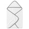 Infant Soft Cotton Hooded White & Grey Wrapping Sheet 16394