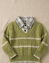 Woolen Boy Clothes Green Formal Sweater