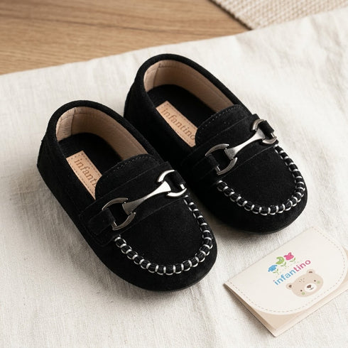 Black Baby Boys Footwear Loafer Prewalker Shoes 0–18 Months