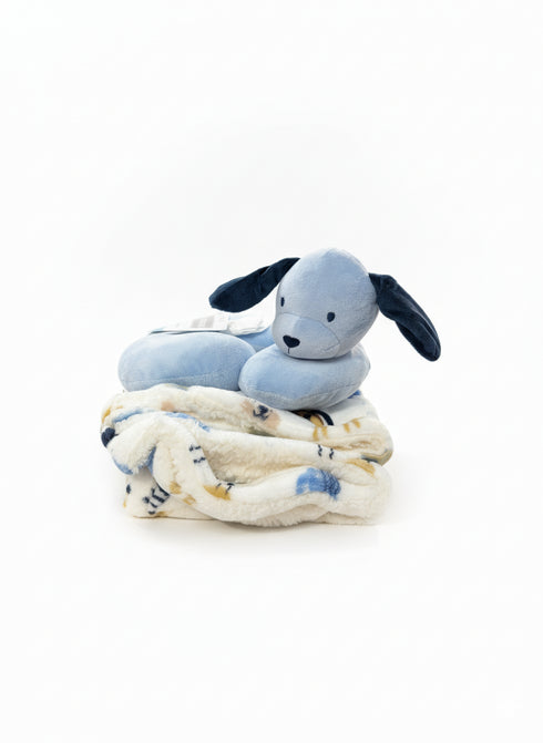 Soft Minky Baby Blanket With Stuff Toy U Pillow 17079 (76x91CM)