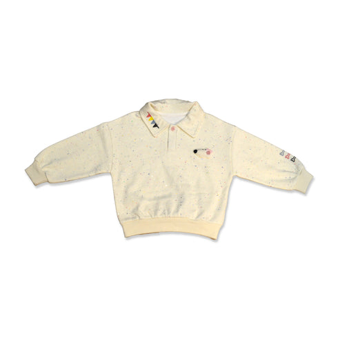 Exclusive Glittered Polo Sweatshirt For Girls 16818