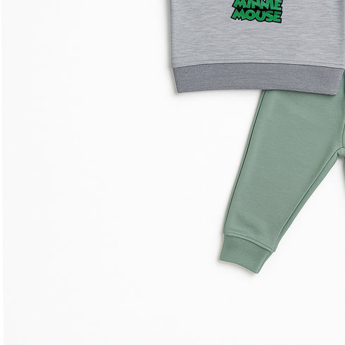 Nexteen Exclusive 2Pc Suit Terry Shirt Long Sleeves & Touser Set 17110 Unisex