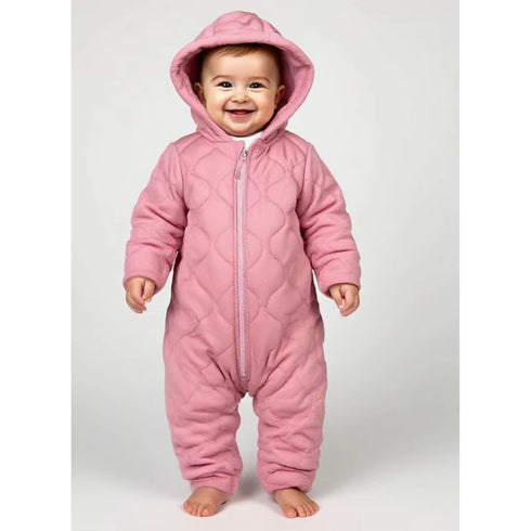 Infants Stuffed Padded Hooded Romper 16794
