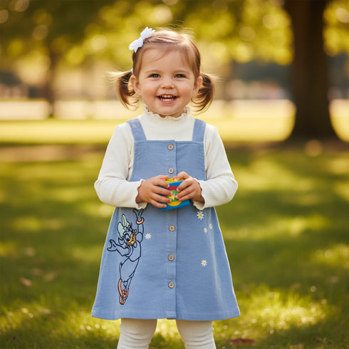 Baby Girls Dangri Style Suit Set With Leggings 17441